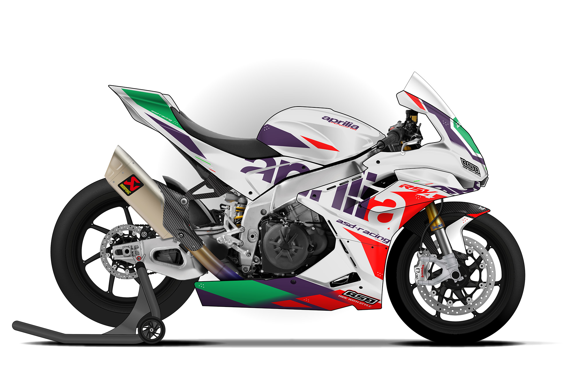 For Aprilia Racing Rsv Rs Tuono Sr50 Motorcycle Decals Set Fairing