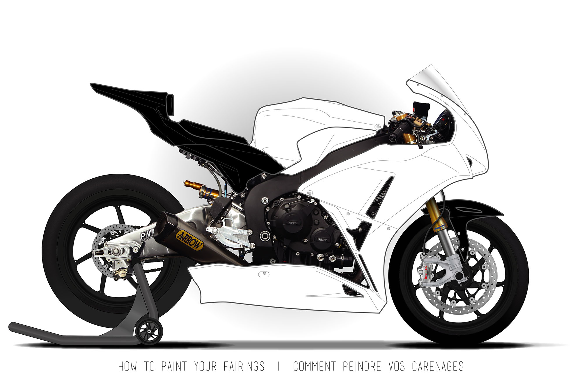2012年ホンダCBR1000RRフエンダレスキット Honda CBR1000RR 2012/16 D2 | ASD Racing