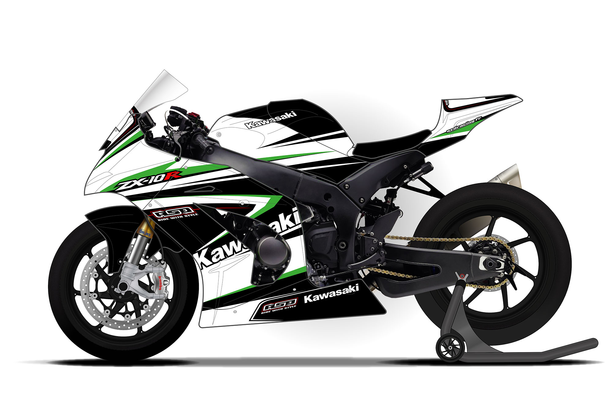 Kawasaki ZX10R 2011/15 D1 ASD Racing