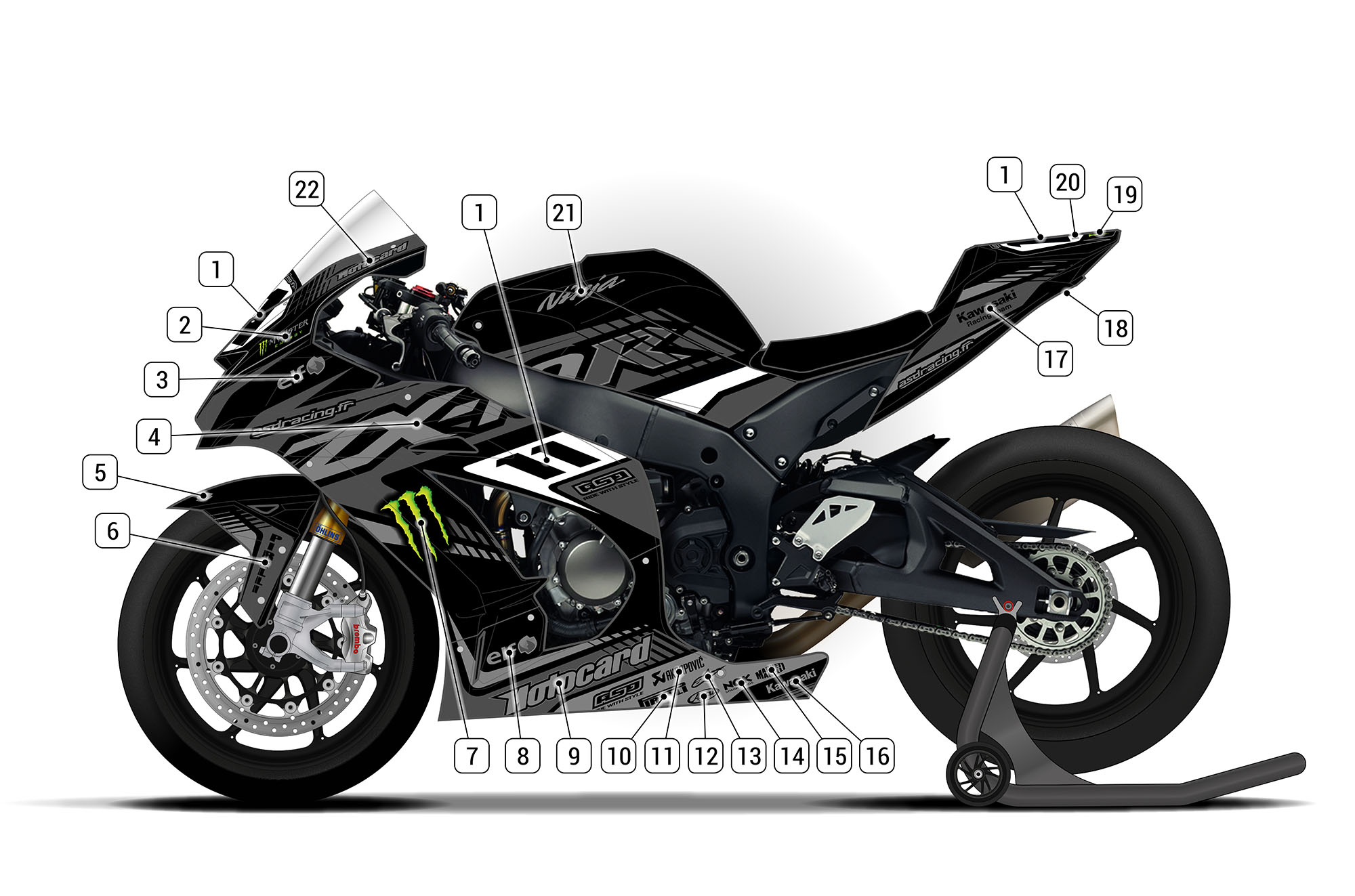 Kawasaki ZX-10R 2016/20 | ASD Racing