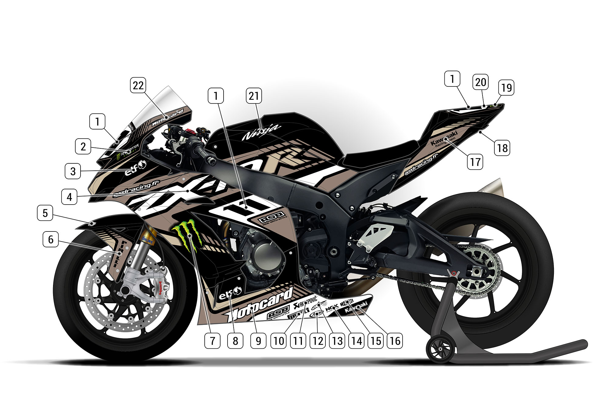 Kawasaki ZX-10R 2016/20 | ASD Racing