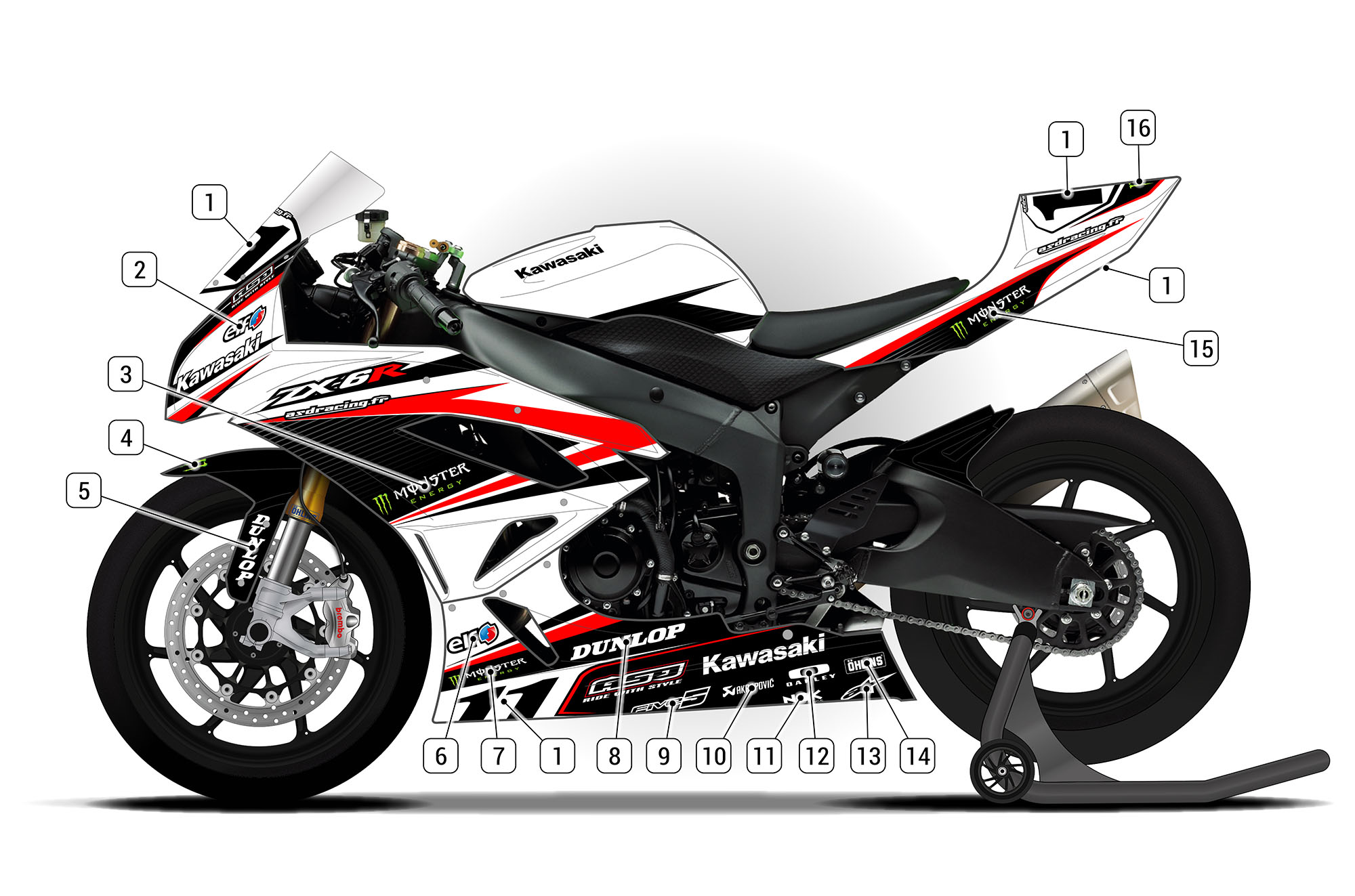 Kawasaki ZX-6R 2009/15 | ASD Racing