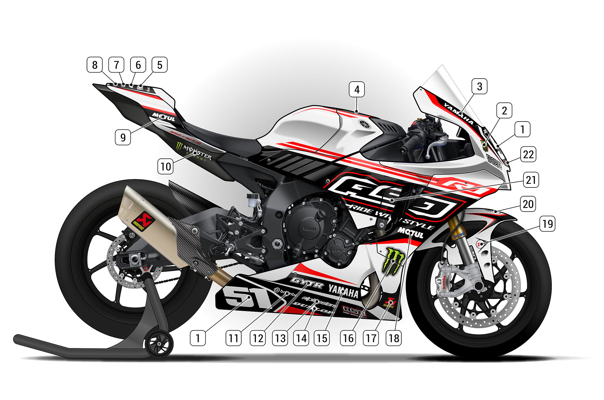 Yamaha R1 2020/24 D2 | ASD Racing