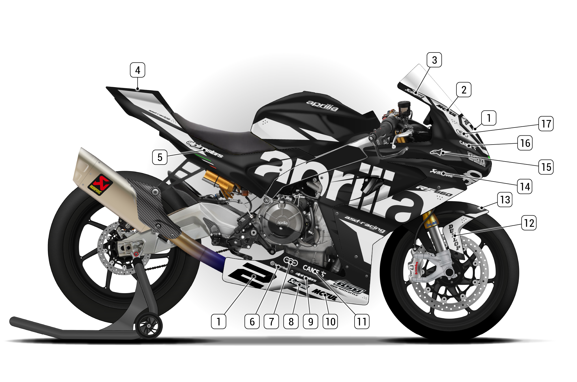 Aprilia RS 660 2020/24 | ASD Racing