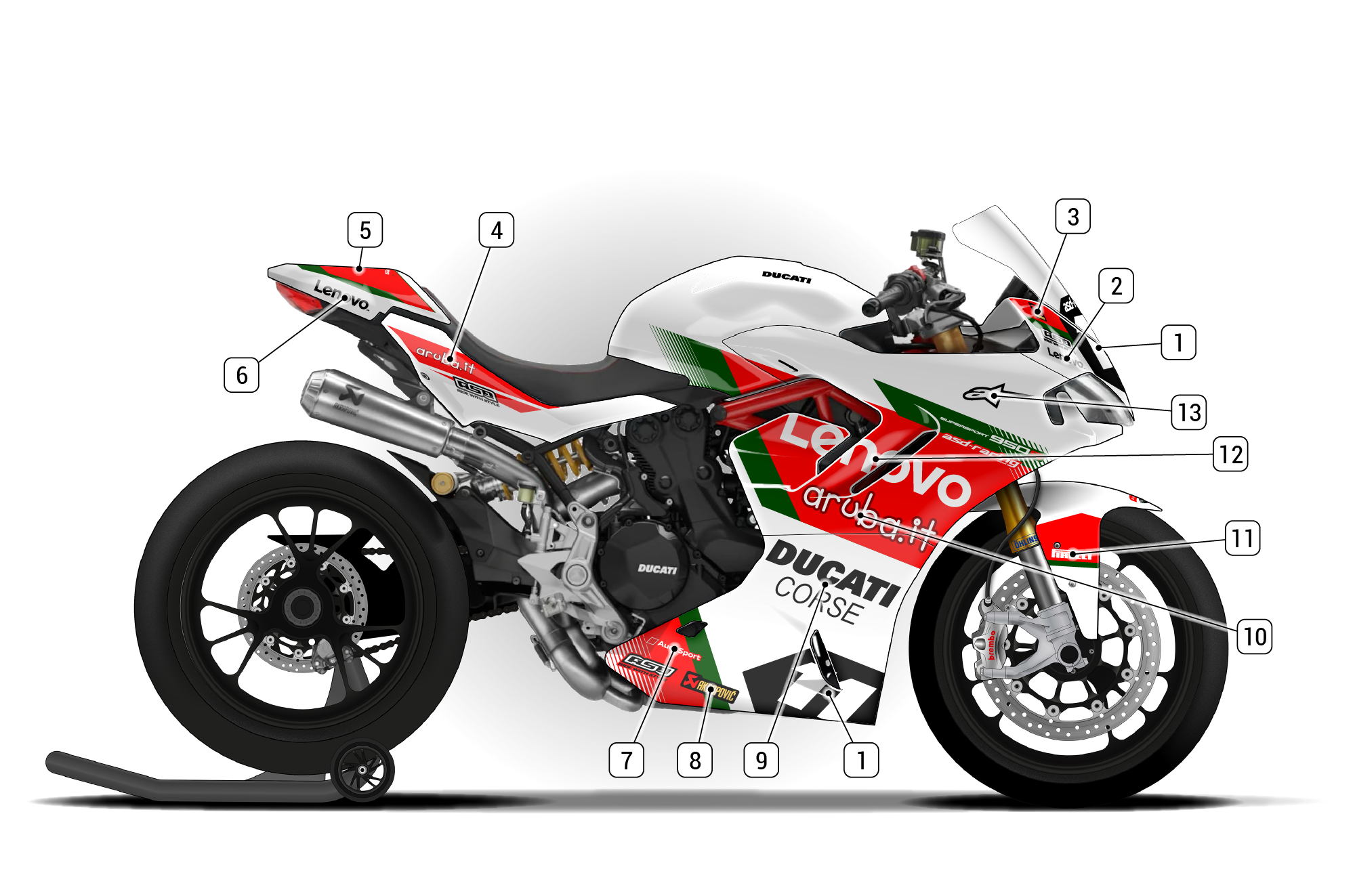 DUCATI SUPERSPORT 939 950 プーチ スクリーン WRS - WRS TOURING WINDSCREEN DUCATI SUPERSPORT 950 2021-2024