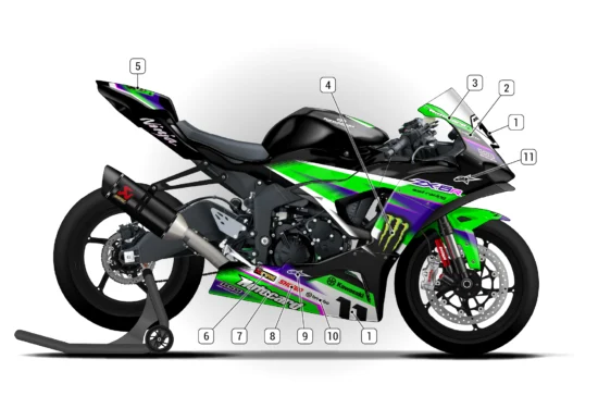 Alternative view of Kawasaki ZX-6R 2024/26