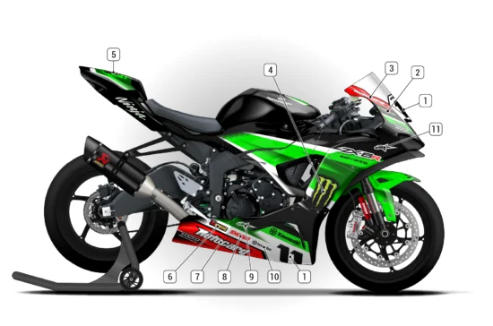 Alternative view of Kawasaki ZX-6R 2024/26