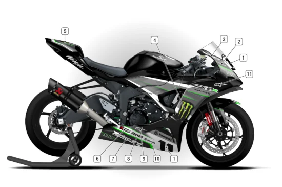 Alternative view of Kawasaki ZX-6R 2024/26