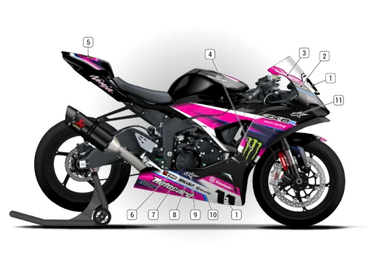 Alternative view of Kawasaki ZX-6R 2024/26