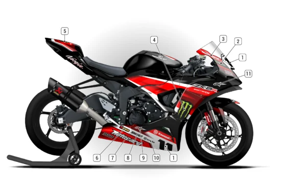 Alternative view of Kawasaki ZX-6R 2024/26