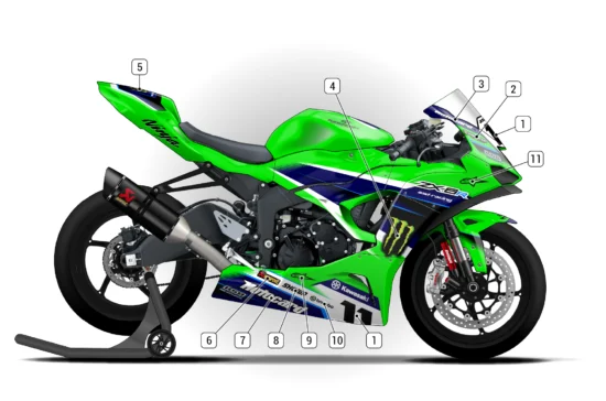 Alternative view of Kawasaki ZX-6R 2024/26