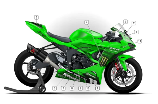 Alternative view of Kawasaki ZX-6R 2024/26