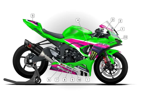 Alternative view of Kawasaki ZX-6R 2024/26